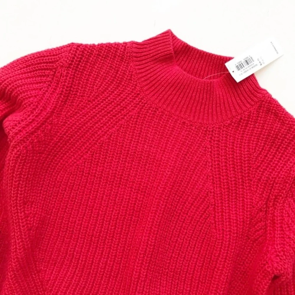 Old Navy NWT red mock neck knit sweater S(6/7Y)